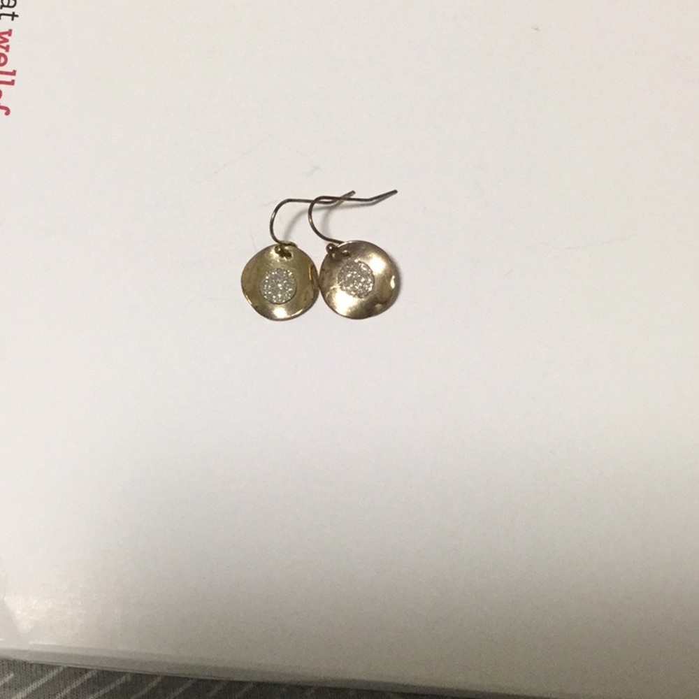 Gold and silver glittery earrings